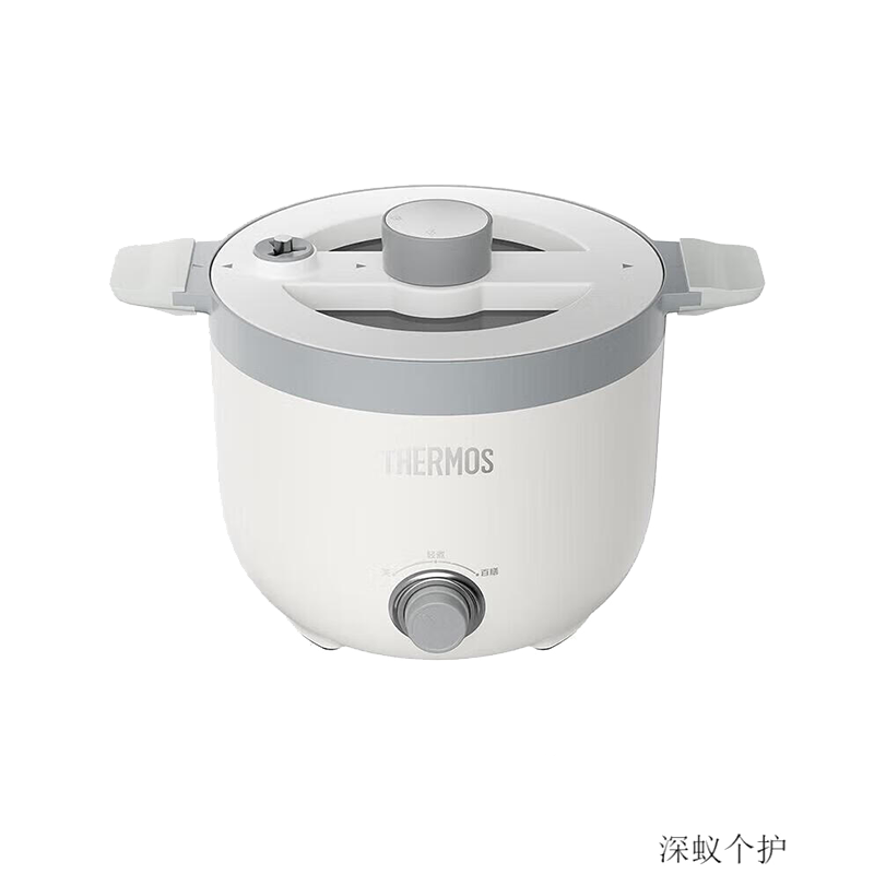 膳魔师(THERMOS)百膳锅微压新型电压力锅家用多功能煲汤锅3升小型电饭煲 白色 3L定制 EHA-4337A