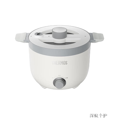 膳魔师(THERMOS)百膳锅微压新型电压力锅家用多功能煲汤锅3升小型电饭煲 白色 3L定制 EHA-4337A