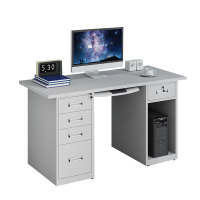 DXBG钢制桌子办公桌铁皮桌子电脑桌五斗一空1.4m