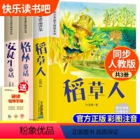 [全套3册]快乐读书吧三年级上册 [正版]稻草人叶圣陶快乐读书吧三年级上册必读课外书彩图注音版安徒生童话格林童话完整版老