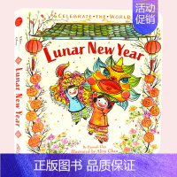 [正版]农历新年 英文原版绘本 Lunar New Year 纸板书 中国传统节日启蒙认知图画书文化风情风俗科普春节新年
