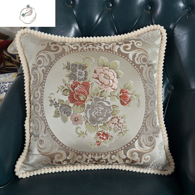欧式抱枕靠垫沙发靠枕床头靠背腰枕含芯可拆洗靠垫套子刺绣花枕套舒适主义