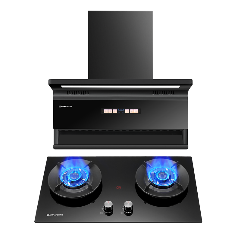 艾美特油烟机AY652LB顶侧双吸变频+AZ65A嵌入式燃气灶具 油烟不过脸 天然气
