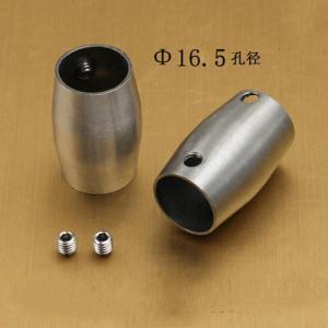 BONJEAN04不锈钢阳台楼梯扶手护栏五金配件拉丝封口接头圆钢棒连接配件 拉丝直接头16.5mm