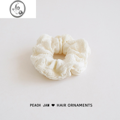 JiMi蓬蓬的温柔~法式银色发圈大肠圈气质女扎头发绳韩国ins发饰头绳