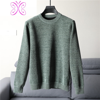 YUANSU软糯细腻！加绒加厚雪尼尔针织衫男青年秋冬保暖亲肤毛衣纯色线衣毛衣