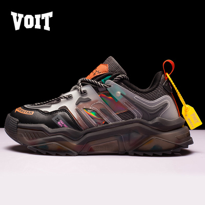 沃特老爹鞋男款爆米花水晶底运动鞋百搭跑步休闲鞋男生