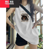 YIBUSHENG美式复古坎肩背心t恤女季外穿高级感中长款宽松无袖上衣服