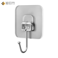 旭目竹 免打孔粘钩挂钩 7*7 个