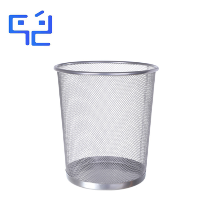 万允 镂空垃圾桶 银色26cm/个(银色26cm)
