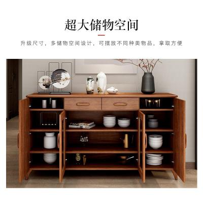 中式餐边柜现代简约实木餐厅茶水柜多功能碗橱酒柜厨房柜子储物柜
