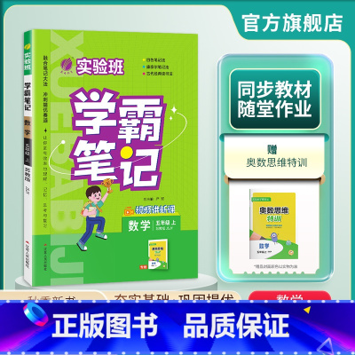 数学 五年级上 [正版]2024年秋 小学实验班学霸笔记五年级数学上册苏教版 5年级上册SJ版笔记重难点方法规律思维模型