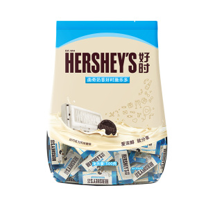 好时(Hershey’s) 迷你排块牛奶巧克力巴旦木巧克力曲奇奶香白巧克力结婚喜糖袋装500g