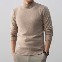 毛衣男2025秋冬新款特种纱半高领纯色休闲打底男士针织衫