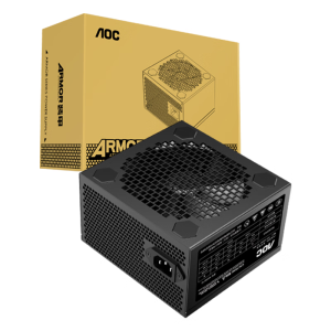 AOC额定650W 装甲A650B0 台式机电脑电源 (全台系电容/静音垫/软线易走线/主动式PFC/实标足瓦)工包