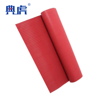 典虎 绝缘橡胶垫 红色条纹3mm*1.2m*10m 6kv 卷