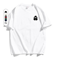 男装纯棉短袖T恤夏季新款简约设计感印花T恤男上衣宽松打底衫体恤_336