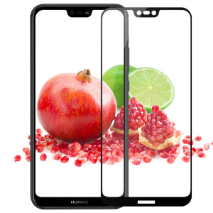 [买2送手机壳]轻万适用华为nova3e钢化膜honor全屏玻璃贴膜huawei黑色高清手机保护膜