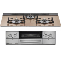 日本原装进口RINNAI/林内燃气灶LISSE嵌入式烤箱灶粉色RHS71W32L22RASTW-13A天然气75cm