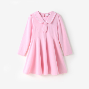 [1件3折]铅笔俱乐部童装2025春装新款女童连衣裙儿童学院风中大童休闲裙子