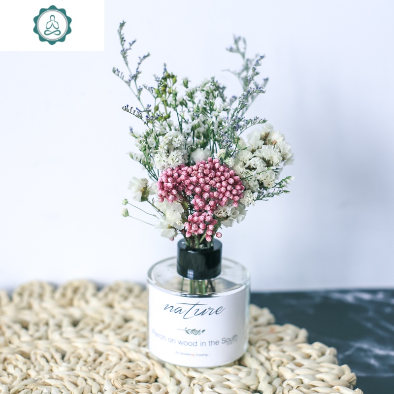 花瓶家居摆件客厅插花ins小清新北欧装饰 封后 雏菊(香薰小瓶插)带瓶