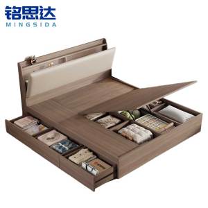 铭思达实木储物床