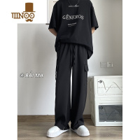 YANXU多口袋工装裤子男夏季薄款冰丝速干长裤宽松直筒百搭休闲