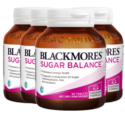 4瓶优惠装-澳洲Blackmores澳佳宝血糖平衡片90片膳食营养补充剂