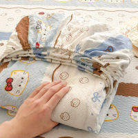 卡通宿舍水洗棉床笠90x190泡芙纱学生宿舍单人床垫套三件套防尘罩