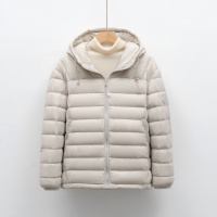 90绒鸭绒排骨羽绒服女短款轻薄连帽秋冬新款休闲情侣外套