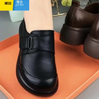 聚范厨师鞋女春季防滑防水防油黑色厨房工作鞋厚底后厨专用鞋