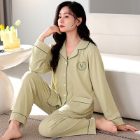 秋冬季睡衣女德绒保暖加厚简约时尚女士冬天开衫家居服年新款