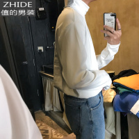 SUNTEK19studio 秋冬打底修身色百搭长袖堆堆领T恤tee高领打底衫男女T恤
