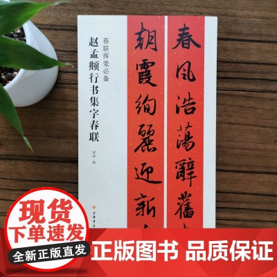 赵孟頫行书集字春联 春联挥毫程峰编 毛笔行书书法练字帖 简体旁注上联下联横披横批 上海书画出版社