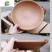 土锅热菜锅炖锅内无釉砂锅陶瓷可高温煮菜煲柴炉炭炉酒精蜡炉 FENGHOU 25cm中号土锅