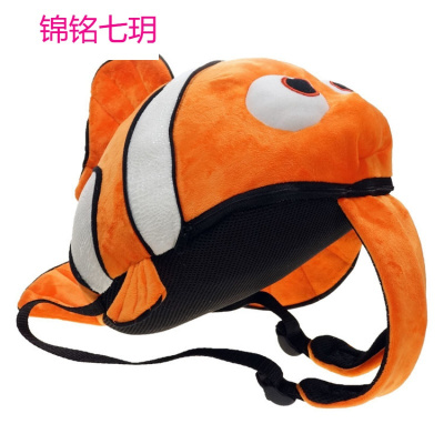 动漫海底总动员小丑鱼毛绒双肩包 尼莫Nemo学生背包文具书包公仔