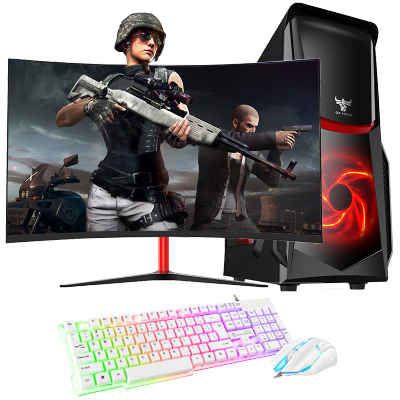 牛头酷睿i5四核处理器/10502G独显/8GB运行内存/256GB固态硬盘学生上网课家用办公商用游戏台式机台式电脑DIY组装机组装电脑电脑主机+27英寸电竞显示器