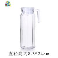 创意冷水杯大号网红加厚家用耐热防爆凉白开水瓶玻璃凉水壶 FENGHOU 八角壶1.1L