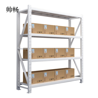 帅畅仓库仓储货架四层金属五金货架家用中型重型置物架展示架子200KG