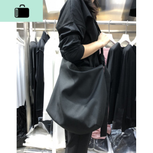 休闲单肩包包女装简约基本款斜跨挂包潮包6176NEW LAKE 黑色(小号)女斜挎包 黑色(小号)