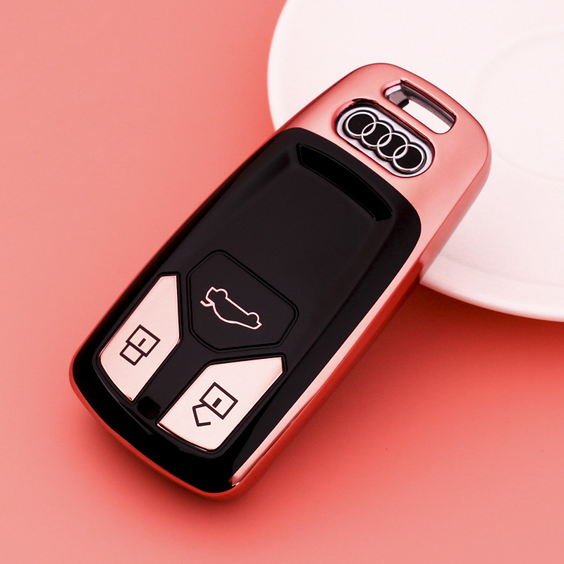 奥迪钥匙套q5l q7 a4l a5 tt rs4 a4 rs5汽车钥匙包传枫