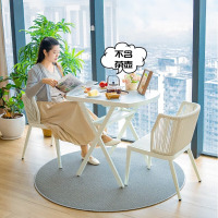 紫叶 梦雨 茶桌阳台电陶炉小茶桌多功能茶几藤编围炉煮茶桌椅组合