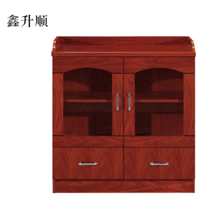 鑫升顺胡桃色餐边柜简约茶水柜二门800*400*860[工厂现做 7天内发货]
