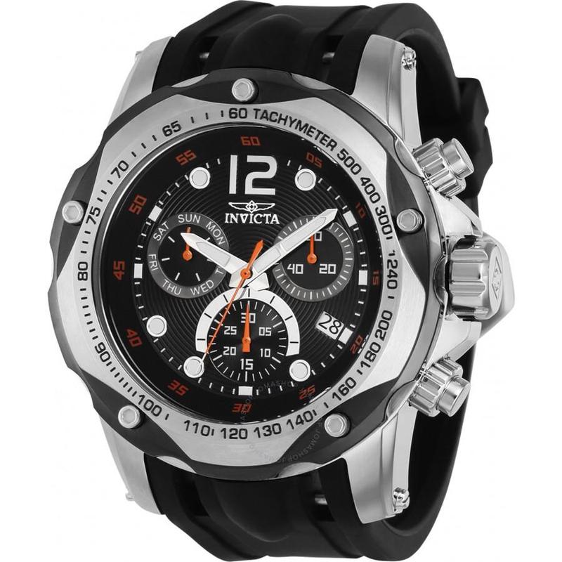 因维克塔(invicta) speedway 计时石英黑色表盘男士时尚百搭手表