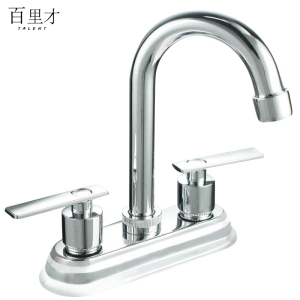 百里才 双孔双开冷热面盆龙头 15mm 个