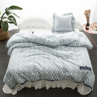 北欧简约风小清新加厚保暖冬被春秋被芯单双人学生床磨毛被子