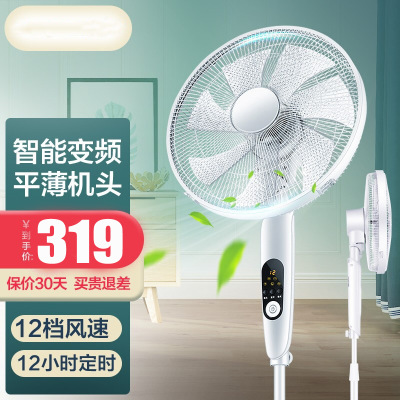 格力(GREE)电风扇 FDZ-40X65Bg7 落地扇家用直流变频省电立式智能遥控12档七叶定时预约宿舍办公室摇头电扇