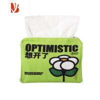 三维工匠蚊字邮局 想开了纸巾盒原创设计简约家用客厅车载办公室抽纸盒 W 绿色-小号 (17X11X6CM)