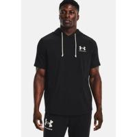 Under Armour男士运动印花短袖T恤训练健身专用连帽款式舒适透气