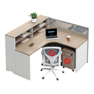 铭威盾职员办公桌员工位转角l型卡座电脑桌简约办公室桌椅组合F型单人位